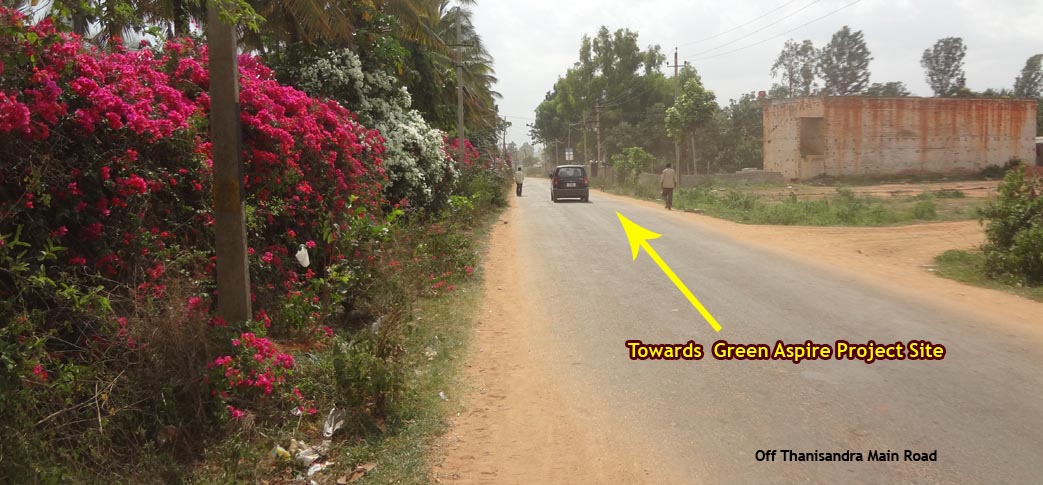 Green Aspire - approach road - Off Thanisandra Raod